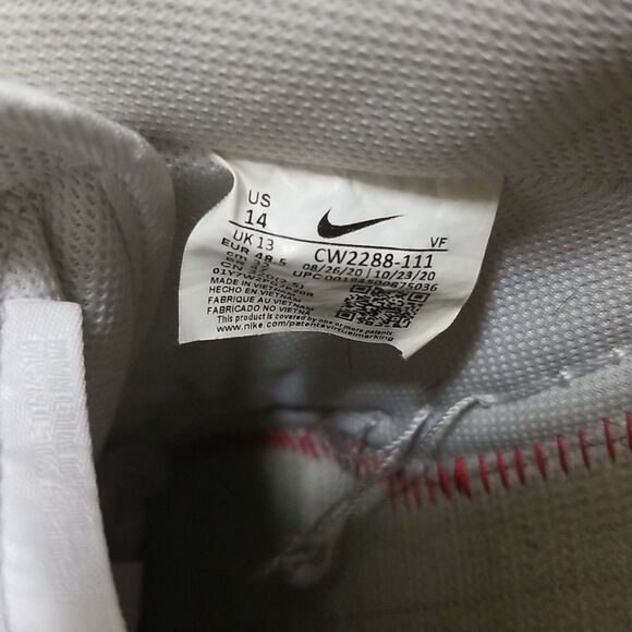 Nike Air Force 1 Triple White Size 14 - Picture 7 of 8